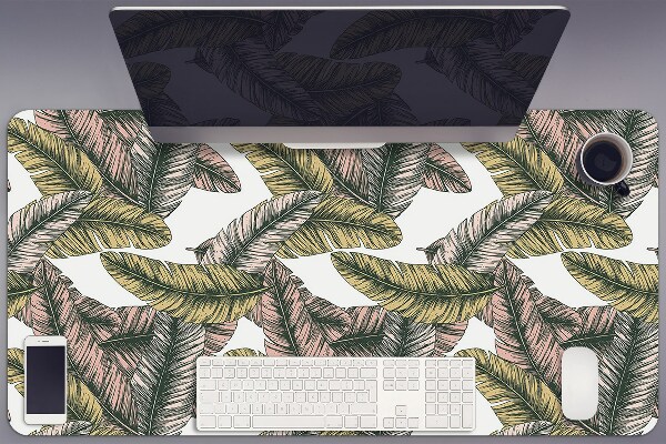 Desk pad banana leaves