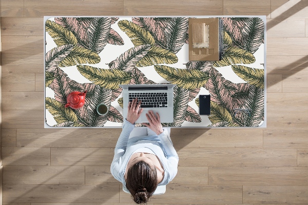 Desk pad banana leaves