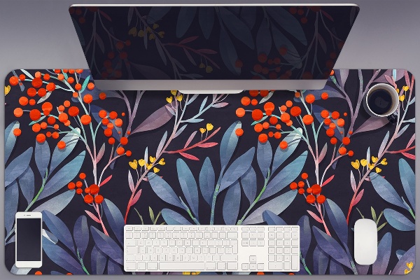 Large desk pad PVC protector picture of flowers