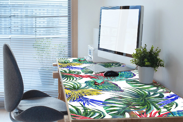 Large desk mat for children parrots