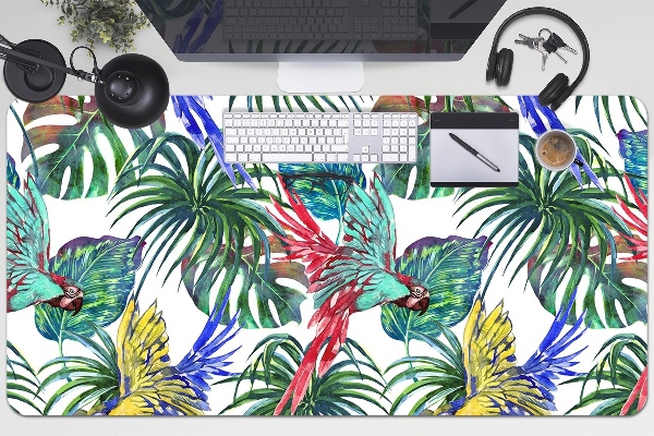 Large desk mat for children parrots