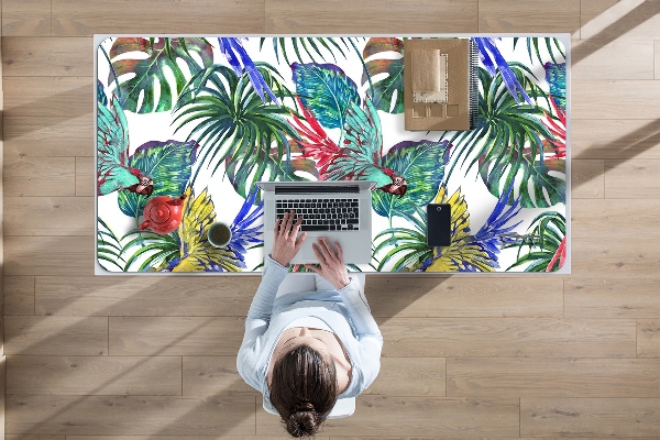 Large desk mat for children parrots