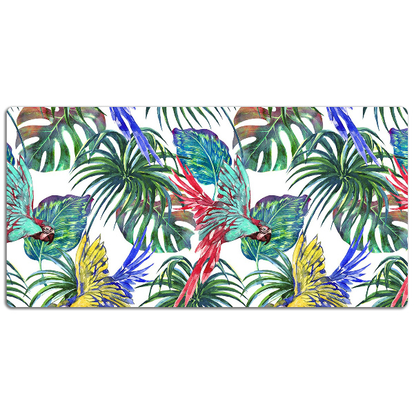 Large desk mat for children parrots