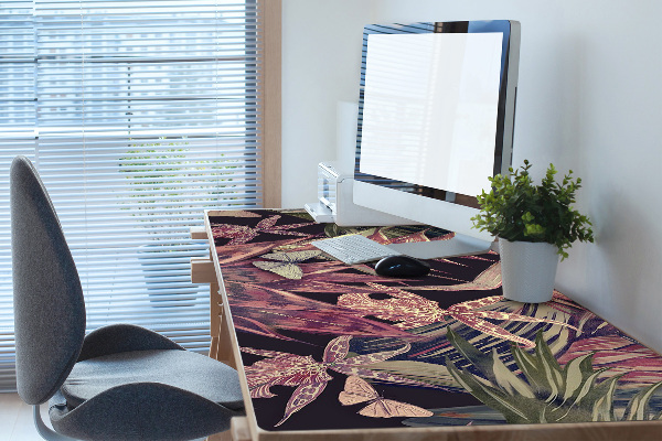 Full desk mat Birds and leaves