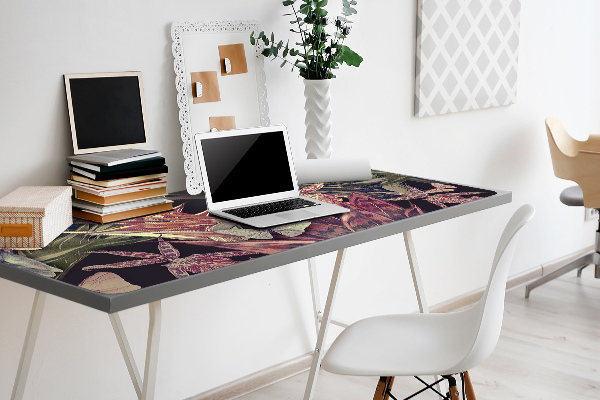 Full desk mat Birds and leaves