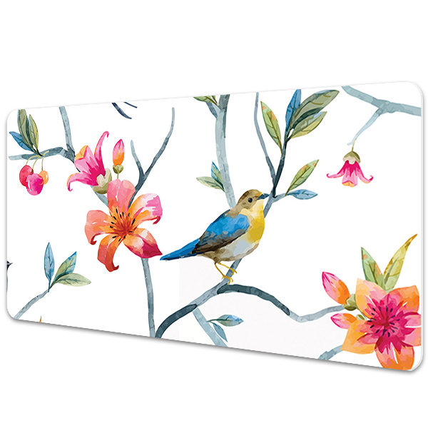 Large desk mat for children flowers