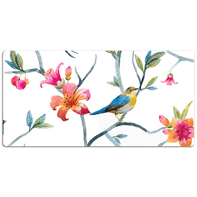 Large desk mat for children flowers