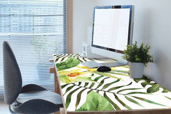 Desk pad exotic leaf