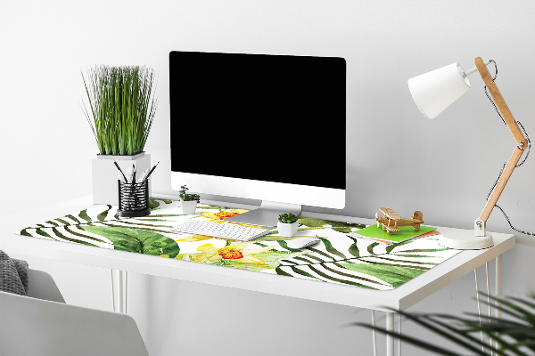 Desk pad exotic leaf