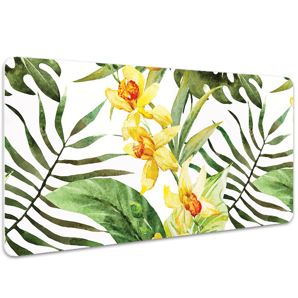 Desk pad exotic leaf