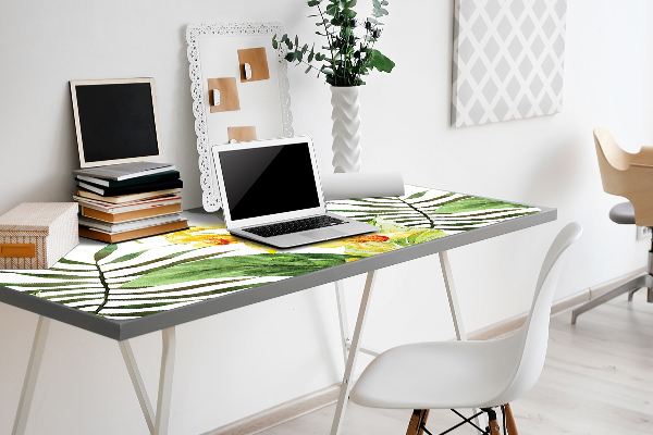 Desk pad exotic leaf