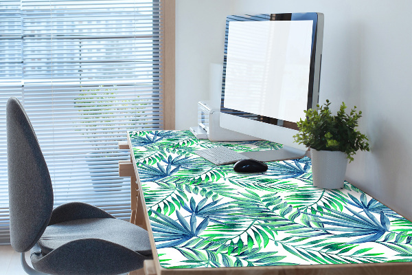 Desk pad painted leaves