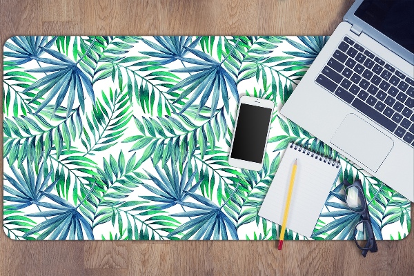Desk pad painted leaves