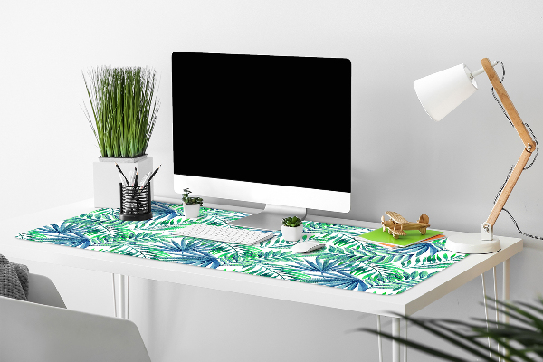 Desk pad painted leaves