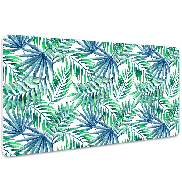 Desk pad painted leaves