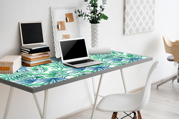Desk pad painted leaves