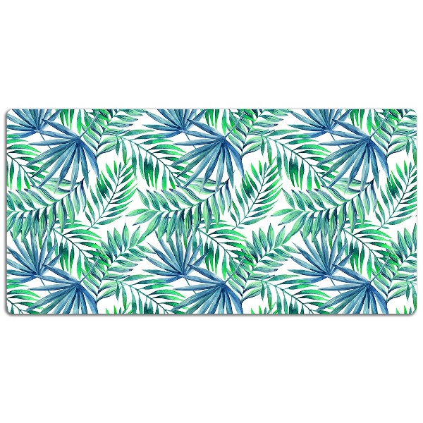 Desk pad painted leaves