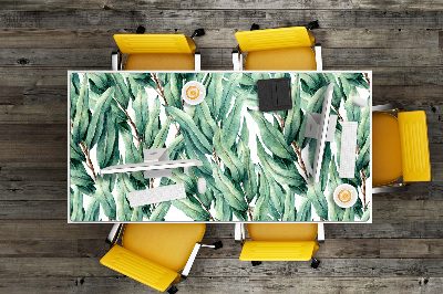 Desk pad painted leaves