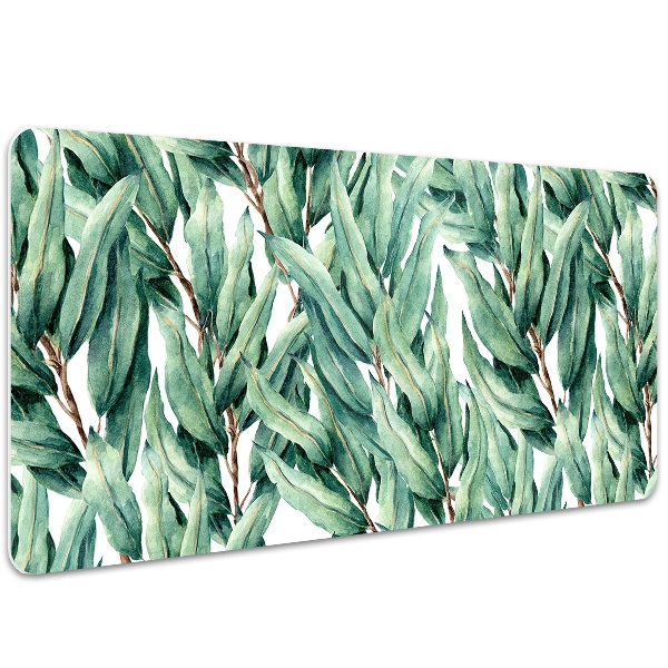 Desk pad painted leaves