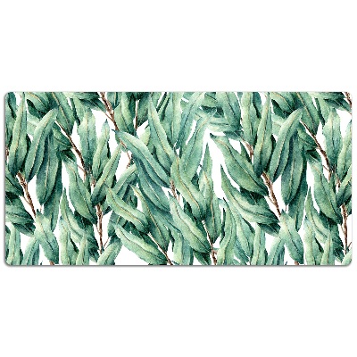 Desk pad painted leaves