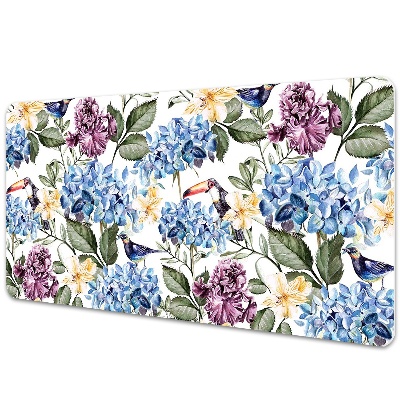 Large desk pad PVC protector retro flowers