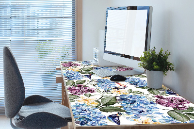 Large desk pad PVC protector retro flowers