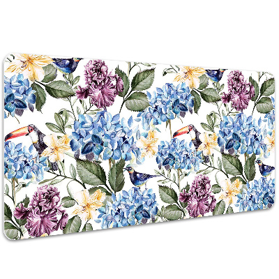 Large desk pad PVC protector retro flowers