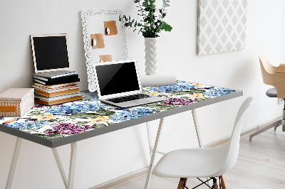 Large desk pad PVC protector retro flowers