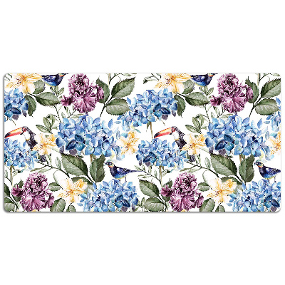 Large desk pad PVC protector retro flowers