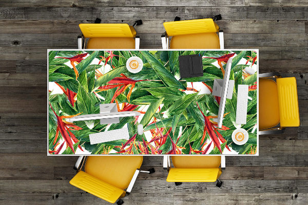 Full desk pad exotic flowers