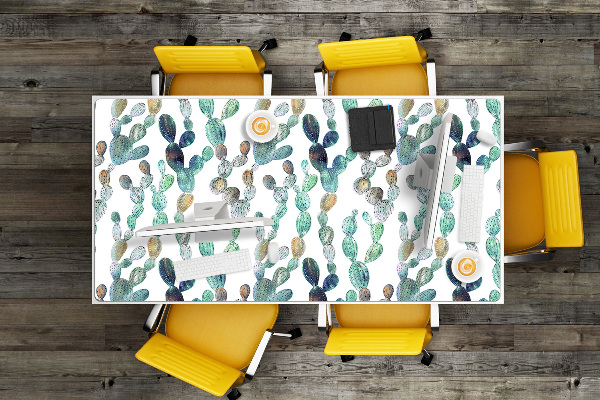 Large desk mat for children cacti