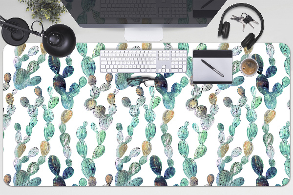 Large desk mat for children cacti