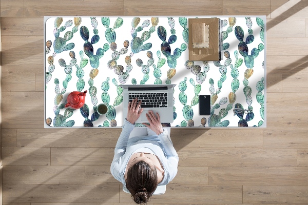 Large desk mat for children cacti