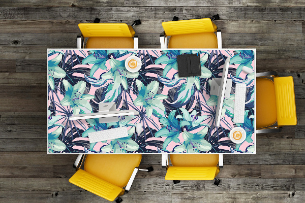 Full desk mat painted lilies