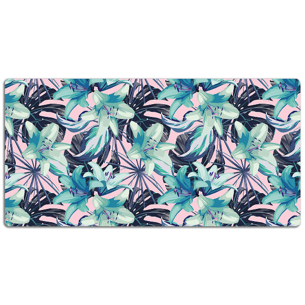 Full desk mat painted lilies