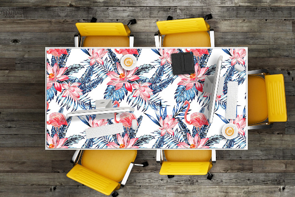 Full desk protector painted flamingo