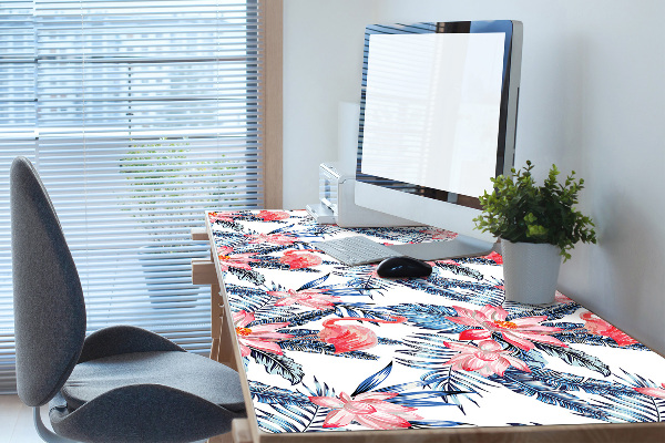 Full desk protector painted flamingo