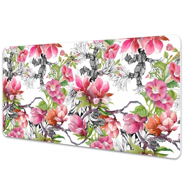 Desk pad flowers watercolors