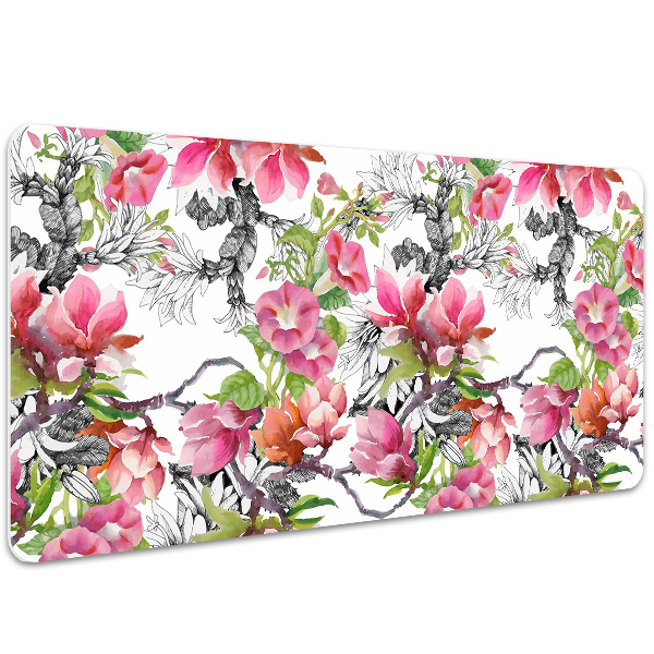 Desk pad flowers watercolors