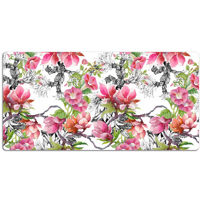 Desk pad flowers watercolors