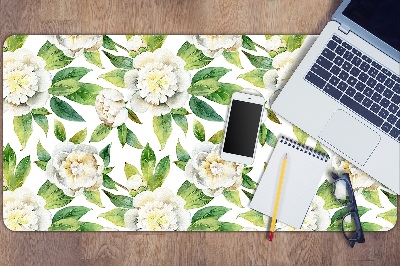 Large desk mat for children Peonies