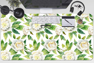 Large desk mat for children Peonies