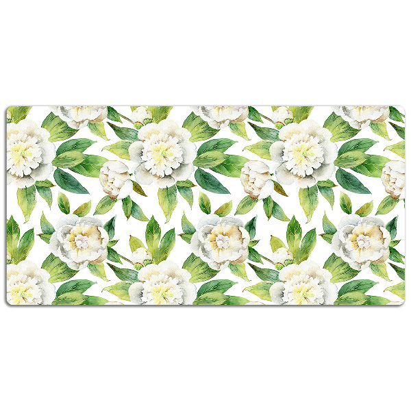 Large desk mat for children Peonies