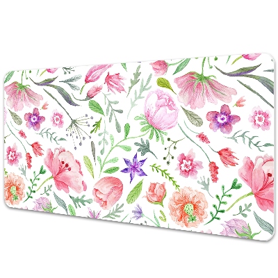 Desk pad painted flowers