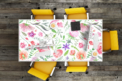 Desk pad painted flowers