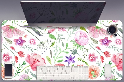 Desk pad painted flowers