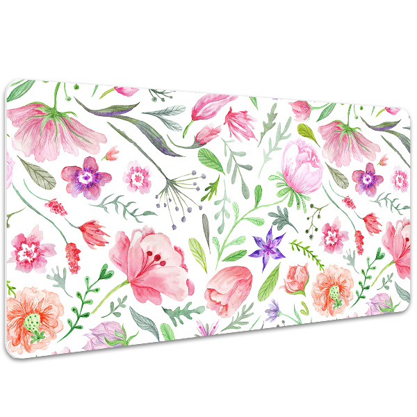 Desk pad painted flowers