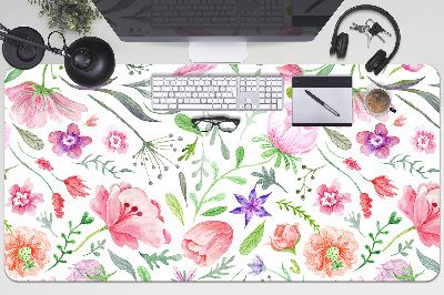 Desk pad painted flowers