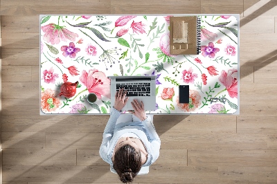 Desk pad painted flowers