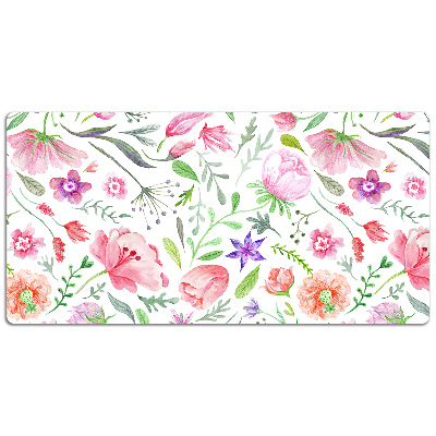 Desk pad painted flowers